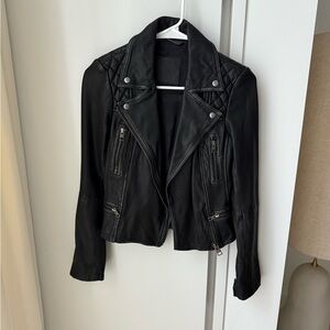 AllSaints Women's Black Leather Jacket